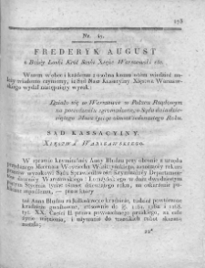 Dziennik Dekretów Sądu Kassacyinego Xięstwa Warszawskiego. T. I. 1810, nr 47