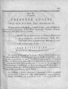 Dziennik Dekretów Sądu Kassacyinego Xięstwa Warszawskiego. T. I. 1810, nr 48