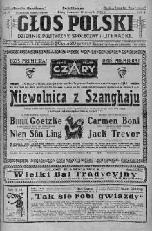 Głos Polski : dziennik polityczny, społeczny i literacki 12 styczeń 1928 nr 12
