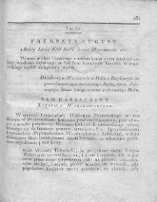 Dziennik Dekretów Sądu Kassacyinego Xięstwa Warszawskiego. T. I. 1810, nr 60