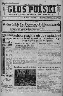Głos Polski : dziennik polityczny, społeczny i literacki 13 styczeń 1928 nr 13