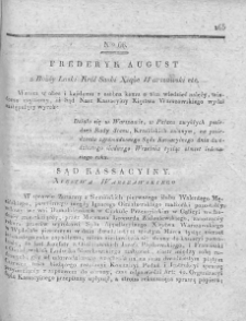 Dziennik Dekretów Sądu Kassacyinego Xięstwa Warszawskiego. T. I. 1810, nr 66