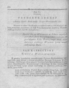 Dziennik Dekretów Sądu Kassacyinego Xięstwa Warszawskiego. T. I. 1810, nr 67