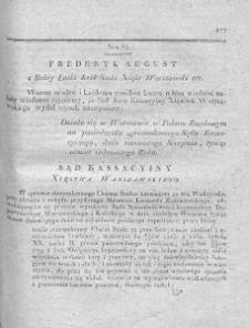 Dziennik Dekretów Sądu Kassacyinego Xięstwa Warszawskiego. T. I. 1810, nr 69