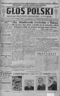 Głos Polski : dziennik polityczny, społeczny i literacki 15 styczeń 1928 nr 15