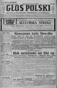 Głos Polski : dziennik polityczny, społeczny i literacki 18 styczeń 1928 nr 18