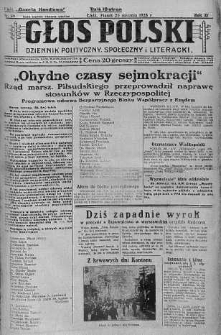 Głos Polski : dziennik polityczny, społeczny i literacki 20 styczeń 1928 nr 20
