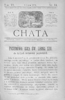 Chata. Czasopismo ludowe ku nauce i rozrywce dla starszych i dzieci. 1878. T.XV. Nr 14