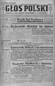 Głos Polski : dziennik polityczny, społeczny i literacki 21 styczeń 1928 nr 21