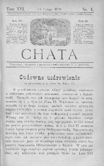 Chata. Czasopismo ludowe ku nauce i rozrywce dla starszych i dzieci. 1879. T.XVI. Nr 4