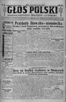 Głos Polski : dziennik polityczny, społeczny i literacki 28 styczeń 1928 nr 28