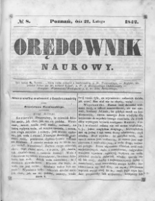 Orędownik Naukowy. 1842, nr 8