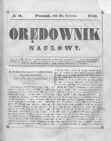 Orędownik Naukowy. 1842, nr 17