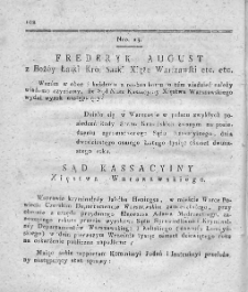 Dziennik Wyroków Sądu Kassacyinego Xięstwa Warszawskiego. T. 2. 1812. Nr 23