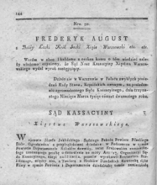 Dziennik Wyroków Sądu Kassacyinego Xięstwa Warszawskiego. T. 2. 1812. Nr 30
