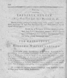 Dziennik Wyroków Sądu Kassacyinego Xięstwa Warszawskiego. T. 2. 1812. Nr 34