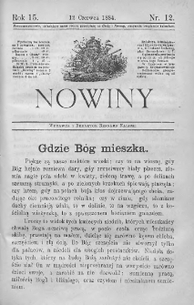 Nowiny. Czasopismo ludowe ku nauce i rozrywce dla starszych i dzieci. 1884. Nr 12