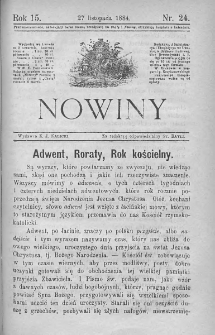Nowiny. Czasopismo ludowe ku nauce i rozrywce dla starszych i dzieci. 1884. Nr 24