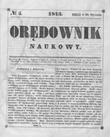 Orędownik Naukowy. 1843, nr 5