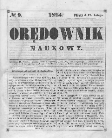 Orędownik Naukowy. 1843, nr 9