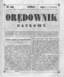 Orędownik Naukowy. 1843, nr 36