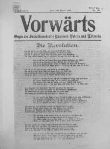 Vorwärts : organ der Sozialdemokratie Russ-Polens u. Littauens Jg 7. April 1913 nr 25