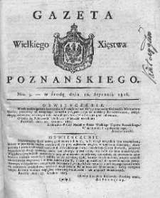 Gazeta Wielkiego Xięstwa Poznańskiego. 1816. Nr 3