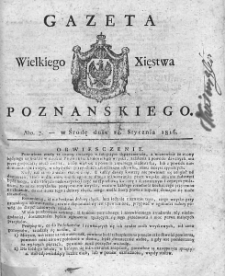 Gazeta Wielkiego Xięstwa Poznańskiego. 1816. Nr 7