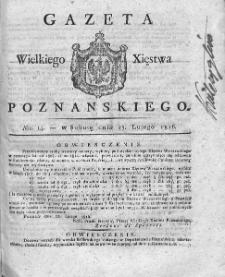 Gazeta Wielkiego Xięstwa Poznańskiego. 1816. Nr 14