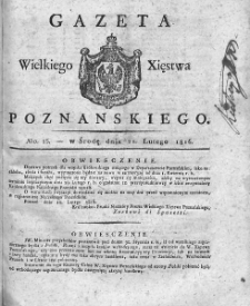 Gazeta Wielkiego Xięstwa Poznańskiego. 1816. Nr 15