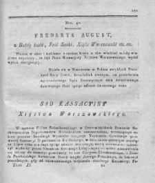 Dziennik Wyroków Sądu Kassacyinego Xięstwa Warszawskiego. T. 2. 1812. Nr 50