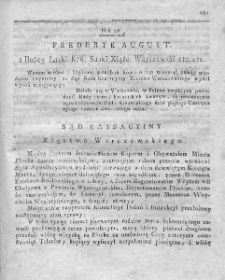 Dziennik Wyroków Sądu Kassacyinego Xięstwa Warszawskiego. T. 2. 1812. Nr 55