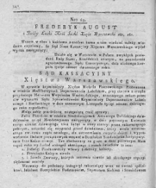 Dziennik Wyroków Sądu Kassacyinego Xięstwa Warszawskiego. T. 2. 1812. Nr 63