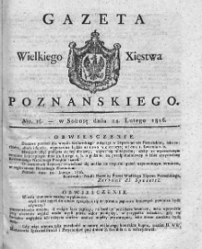 Gazeta Wielkiego Xięstwa Poznańskiego. 1816. Nr 16