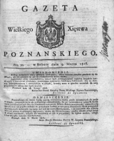 Gazeta Wielkiego Xięstwa Poznańskiego. 1816. Nr 20