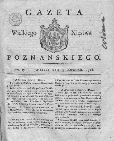Gazeta Wielkiego Xięstwa Poznańskiego. 1816. Nr 27