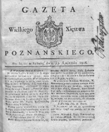 Gazeta Wielkiego Xięstwa Poznańskiego. 1816. Nr 30