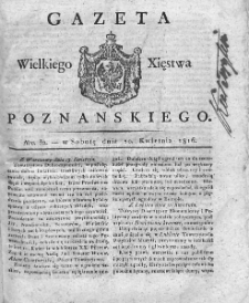 Gazeta Wielkiego Xięstwa Poznańskiego. 1816. Nr 32