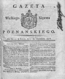 Gazeta Wielkiego Xięstwa Poznańskiego. 1816. Nr 33