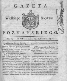 Gazeta Wielkiego Xięstwa Poznańskiego. 1816. Nr 34