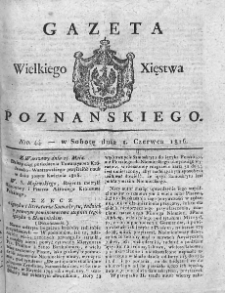 Gazeta Wielkiego Xięstwa Poznańskiego. 1816. Nr 44