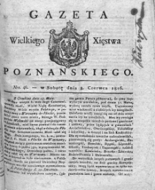 Gazeta Wielkiego Xięstwa Poznańskiego. 1816. Nr 46