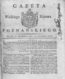 Gazeta Wielkiego Xięstwa Poznańskiego. 1816. Nr 50