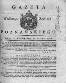 Gazeta Wielkiego Xięstwa Poznańskiego. 1816. Nr 51