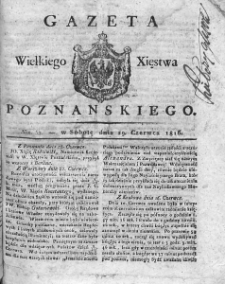 Gazeta Wielkiego Xięstwa Poznańskiego. 1816. Nr 52