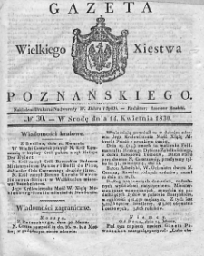 Gazeta Wielkiego Xięstwa Poznańskiego. 1830. Nr 30