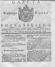 Gazeta Wielkiego Xięstwa Poznańskiego. 1830. Nr 31