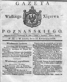 Gazeta Wielkiego Xięstwa Poznańskiego. 1830. Nr 32