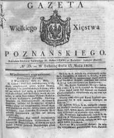 Gazeta Wielkiego Xięstwa Poznańskiego. 1830. Nr 39