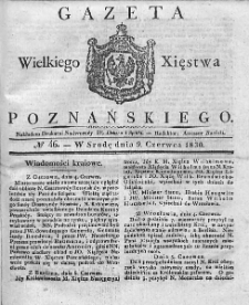 Gazeta Wielkiego Xięstwa Poznańskiego. 1830. Nr 46